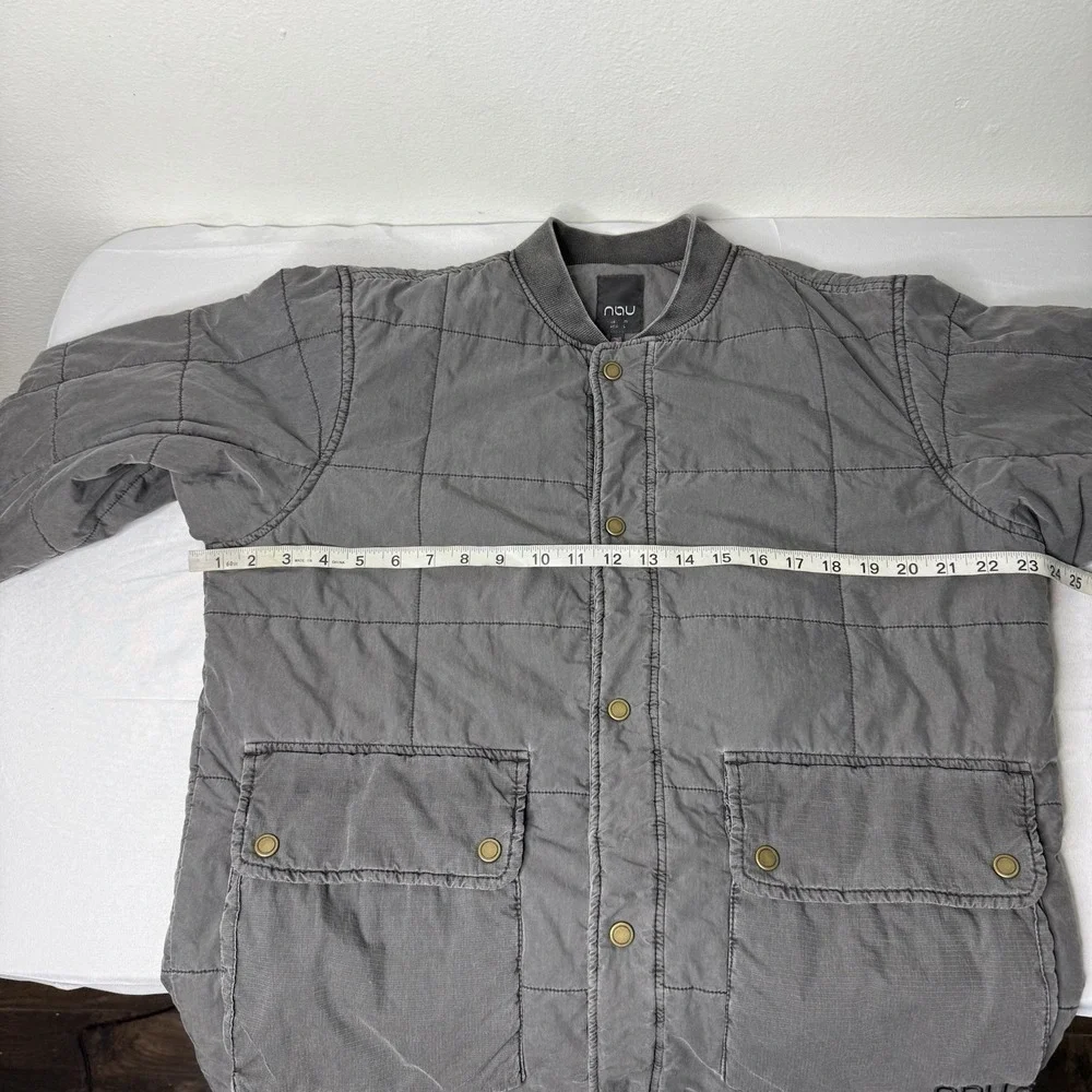 Nau Gray Dyed Square Quilted Padded Jacket Mens US Medium‎ Portland Outdoor Coat